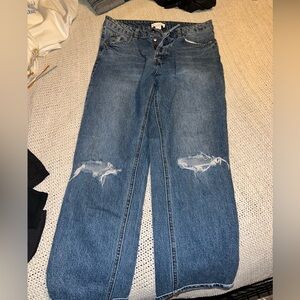 High Rise Straight Jeans
